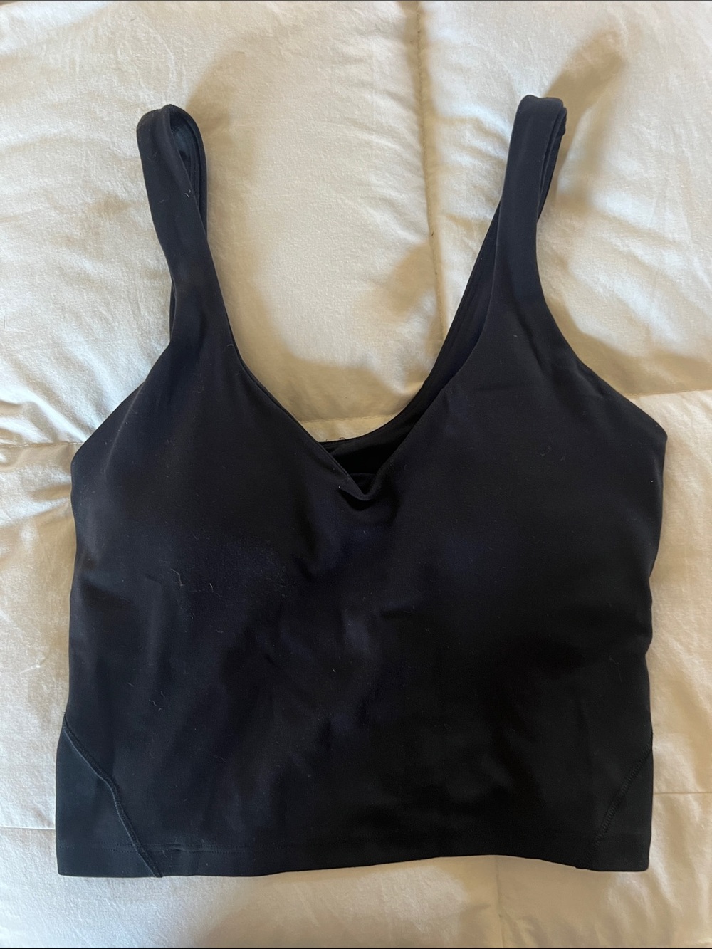 Lululemon Black Crop Tank Top with padding